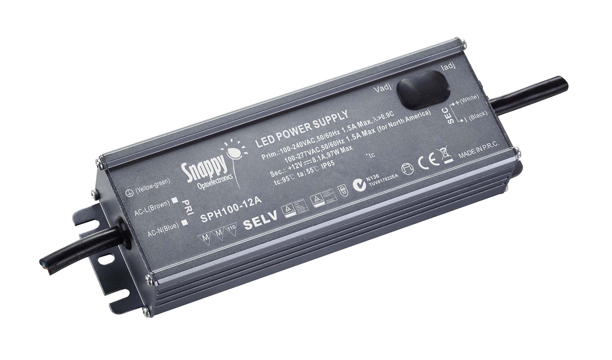 SPH100-12A  100W CV & CC Non-Dimmable LED Driver 12VDC IP65